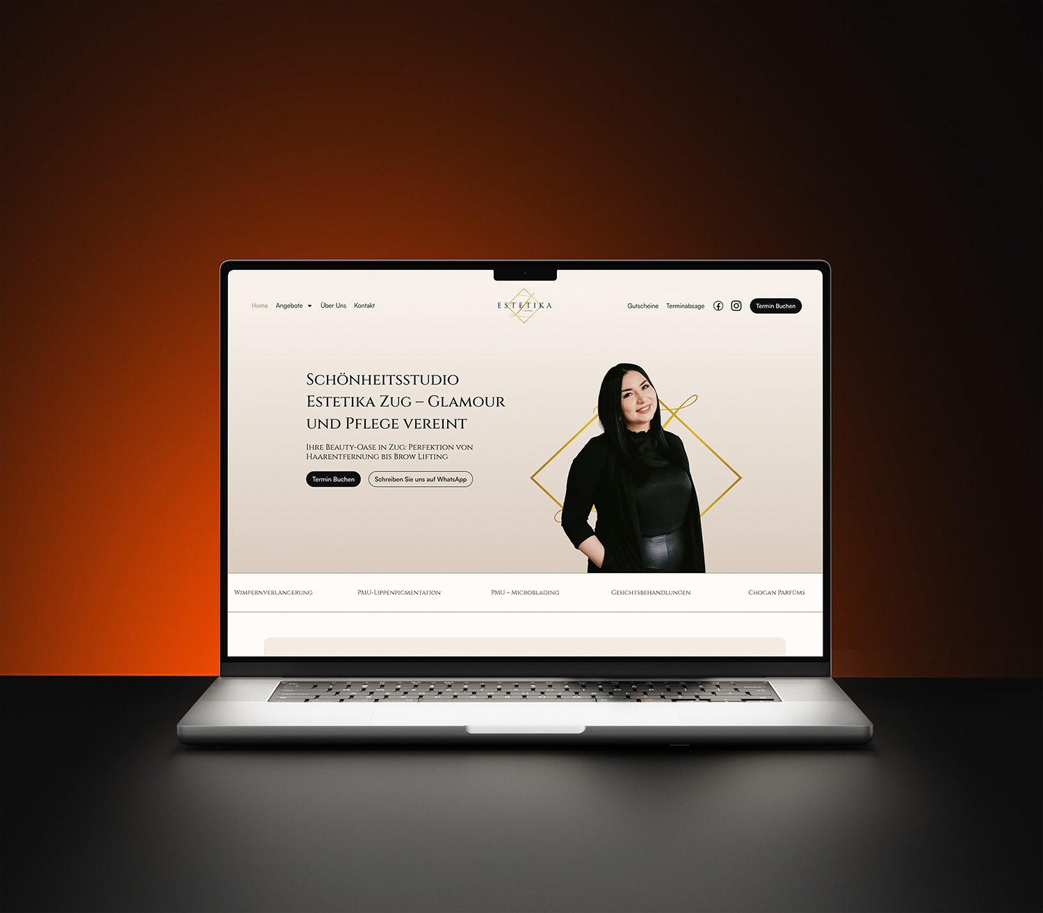 Estetika Schönheitsstudio – Webdesign Beispiel Schweiz